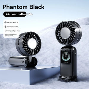 2025 new ice pack high-speed fan semiconductor refrigeration handheld fan portable charging folding small fan