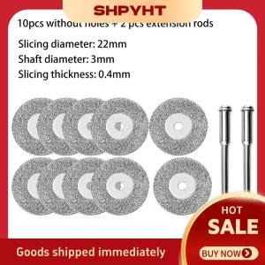 SHPYHT✨ 12pcs 22mm Diamond Cutting Disc 3mm Grinding Wheel Mandrel For Metal Cutting Rotary Tool Electric Grinder Parts