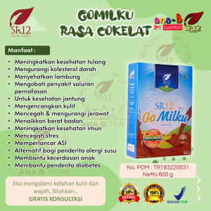 Susu GOMILKU SR12 Susu Kambing Etawa Bubuk Kualitas PREMIUM Tanpa Gula  600gr HALAL BPOM