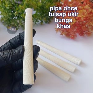Pipa Once Cangklong Tulangsapi Premium Ukiran Bunga Khas