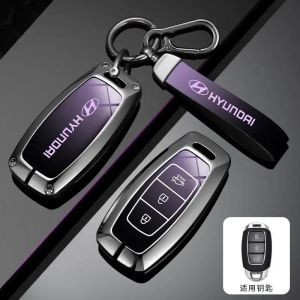 Vỏ bọc chìa khóa điều khiển từ xa vỏ kim loại móc khóa cho Hyundai i30 ix25 Elantra Skyscanner Solaris Azera Grandeur IG TM Accent Santa Fe