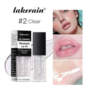 Lakerain Glowing Renewal Lip Oil Plumping Lip Tint Nourishing Tinted Lip Oil Lip Gloss Lip Care Lip Makeup Cruelty-Free