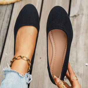 [Free Shipping] Plus-Size Single Shoes 2026 Summer New Collection Pointed-Toe Wedge Heels WomenS Loafers Casual And Sporty WomenS Shoes