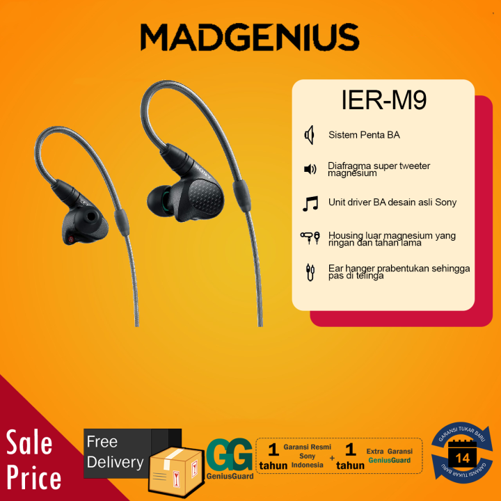 Sony Original IER-M9 IERM9 IER M9 Black Penta Balanced