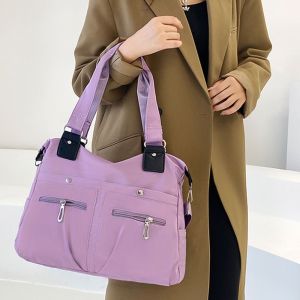 POPULAR X For Work Waterproof Multi Nylon Bag Waterproof Pocket Shoulder Bag Women Tote