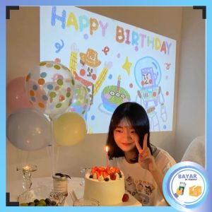 Bayar Di Tempat - Projector Party Lamp Cute Birthday Gift Idea / Happy Birthday Projector