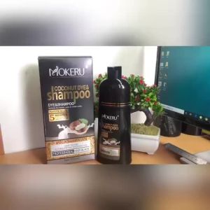 (In stock) Mokeru Fast Dye Black Shampoo Long Lasting Black Hair Shampoo Organic Permanent Coconut Hair Dye Shampoo for Hair Women Man