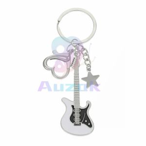 Creative Mini Musical Instruments Guitar Keychain Keyring Women Men Gift