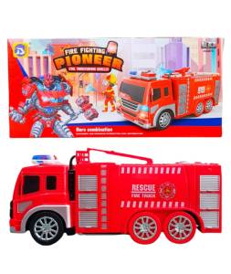 รถของเล่น รถดับเพลิงแปลงร่าง มีไฟมีเสียงเพลง ชนถอย แปลงร่างอัตโนมัติ รถแปลงร่าง ของเล่นเสริมพัฒนาการ TY015