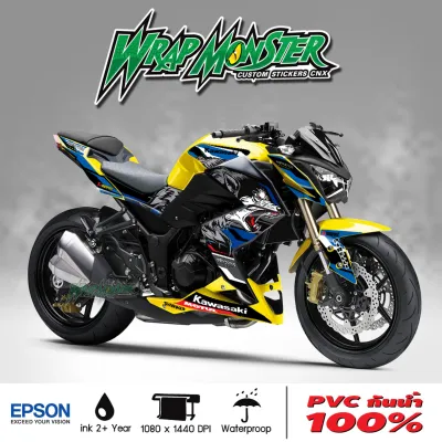 สติ๊กเกอร์แต่งลายรถ Kawasaki Z250 Z300 รอบคัน ลาย หมาป่า