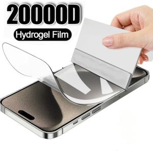 HYDROGEL BENING LAYAR IPHONE 15 PROMAX IPHONE 15 PLUS IPHONE 15 PRO IPHONE 15 ANTI GORES CLEAR DEPAN PLASTIK