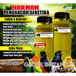Hormon Penggacor Seketika 250ml Gacor instant dongkrak performa semua burung kicau