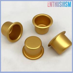 【Enthusiasm】🌟🌟【Hot Sale】🎈 10 cái Mini nến tròn cốc vàng bạc Tự làm nến Khay làm hộp đựng phụ kiện nhôm trang trí tiệc gia đình