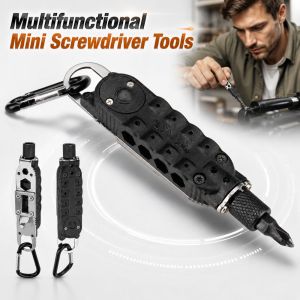 MILDPETAL Multifunctional Mini Screwdriver Tools Steel Material Wear-resistant Outdoor EDC Keychain Essential Bottle Opener Portable Repair Tools Multi-purpose