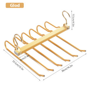 Konco Trouser Hangers Folding 360° Rotatable Pants Tie Scarf Storage Rack Aluminium Alloy Hanger Pants Organizer Space Save