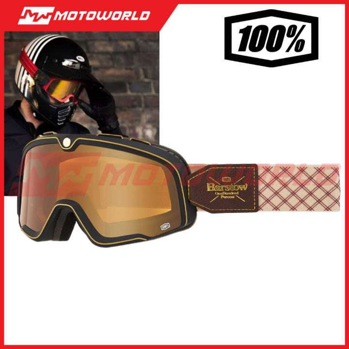 helmet goggles lazada 100% BARSTOW MOTORCYCLE HELMET GOGGLES Raymond Mirrorsilver Goggles Local  Supplier Warranty Helmet Persimmon Red Extra Clear Lens 7 Day Warranty  Helmet - Lazada