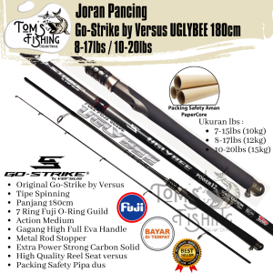 Joran Pancing Go-Strike by Versus UGLYBEE 180cm Pro Series Fuji (10kg - 15kg) Carbon Solid - Toms Fishing