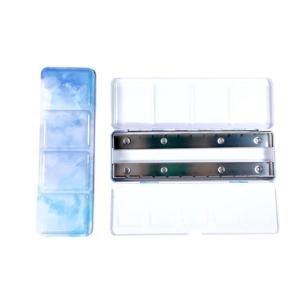 24 Well Metal Palette Case Watercolor Box with Lid Watercolor Tray For Oil Acrylics Gouaches Paints