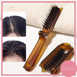 Bristle Hair Comb Fluffy Anti Static Straight Curly Scalp Massage Portable Travel Mini Compact Brush 鬃毛梳子