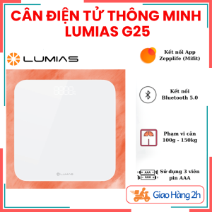 Cân Điện Tử Đo Trọng Lượng Cơ Thể Lumias G25 - Màn Hình Led Hiển Thị - Tự Động Ngắt Sau 30s - Kết Nối App Xem Trực Tiếp