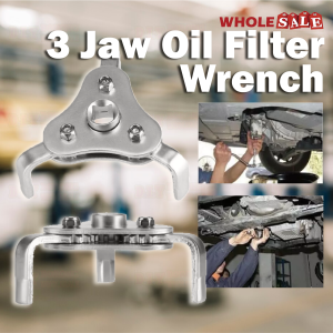 Adjustable Oil Filter Wrench Tool with 3 Jaw Remover Tool Durable Handy Oil Filter Removal Tool Cars Trucks Spanar