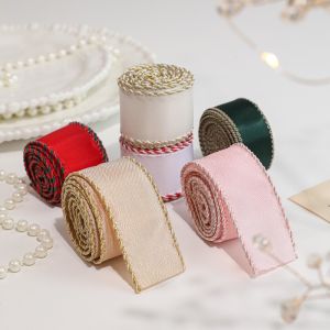 SZXBOGS 2M DIY Christmas Ribbon Exquisite Satin Christmas Webbing  Holiday Ribbon Christmas Tree Decoration