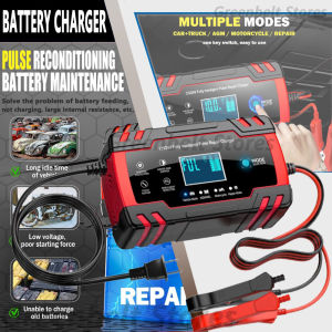 Car Batteries Charger Japan Imported Lead Acid Battery Charger Heavy Duty 12v 24v Original For Motorcycle Intelligent Pulse Fully Automatic Fast Charging