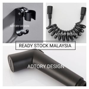 ADTORY Water Volume Lock Black BIDET hand spray toilet bowl side adjustment water control bilik air ready stock malaysia