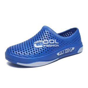 ZEEMIN Mans Summer New Baotou Hollow Out Outdoor Beach Sandals Injection Molding Round Toe Non Slip Low Top Slip On Light Cave Sandals