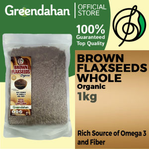 Greendahan Brown Flaxseeds Whole Organic 1kl - Keto Friendly