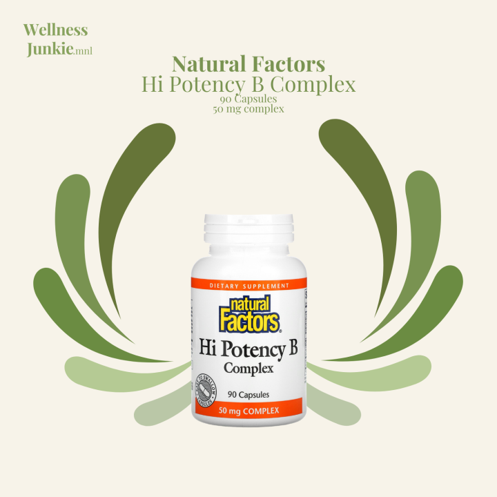 Natural Factors Hi Potency B Complex 90 Capsules | Lazada PH