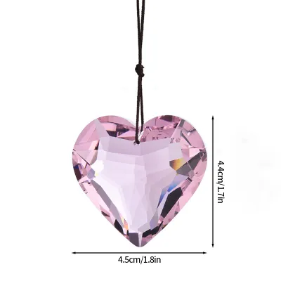 Sun Catcher Outdoor Wind Chimes Hanging Decor Heart Shape Artificial Crystal Rainbow Hanging Decor Outdoor Garden Decor Kid Gift