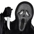 Topeng Seram Halloween Krystal Glitter Skull Scary Mask Pesta Cosplay Topeng Tengkorak Ghost. 