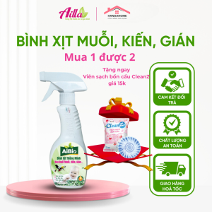 Bình Xịt Diệt Xua Đuổi Muỗi Kiến Gián Côn Trùng AiBio 530ML Hiệu Quả Nhanh Chóng An Toàn Cho Cả Người Và Vật Nuôi công nghệ sinh học