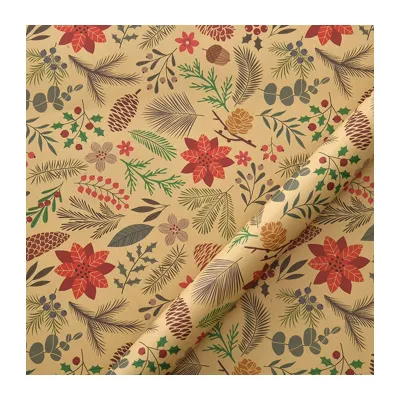 CGS Printed Kraft Wrapping Paper (5pcs) (Flowers)