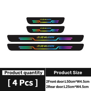 Honda City Colorful Reflective Laser Car Door Sticker Protector Auto Threshold Strips Sticker Rear Trunk Anti-Scratch Sticker Car Accessories