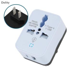 🎁【Special price】Dolity อะแดปเตอร์สำหรับเดินทางแบบสากลพร้อมพอร์ต USB ชนิด C อะแดปเตอร์ชาร์จไฟที่บ้านเต้าเสียบแปลงปลั๊กแบบยุโรปสหราชอาณาจักร