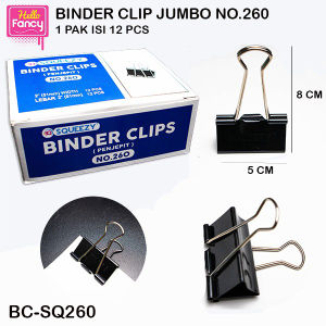 Binder Clip Squeezy Klip Kertas Penjepit Binder 1 pak isi 12 No.260