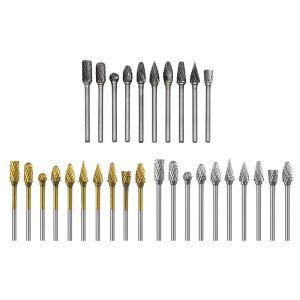 Set of 10 Alloy Steels Grinding Head Double Cut Rotary Burrs Grinder Bits for Precisions Metal and Woodworking Tasks