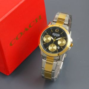 Box Exclusive Jam Tangan Coach Chrono VA-724OA / Jam Tangan Fashion Wanita Diameter 38cm
