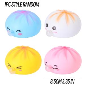 Bubble Spitting Baozi Squeeze Toy Steamed Bun Squishy Fidget Sensory Toy Colorful Cute Anxiety Relief Stress Ball Stress Relief Fun Toy