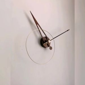 Sacesr Silent Frameless Wall Clocks Minimal Oversized Pointer Wall Clocks Easy Install Spanish Unique Artistic Luxury Style Home Decor 8N6Y2