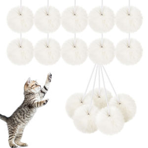 Hanging Cats Toy Cat Scratching Post Tree Tower Replacement Attachment Ball Cat Toy Elastic Rope Pom Pom Balls Cat Toy