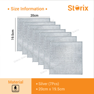 Storix Metallic Silver Kitchen Rag Dishwasher Cleaning Multi-Purpose Anti-Abrasion Mesh Cloth Scouring Pad