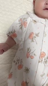 Baby girl summer clothes a Cotton-like baby jumpsuit for summer 0-1 Newborn short-sleeved breathable romper