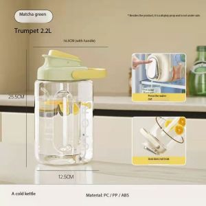 Household Cold Water Bottle Fruit Tea Cold Water Bottle Fruit Juice Drink Barrel Cold Bubble Bottle With Faucet