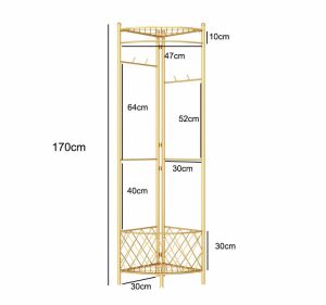 Eurosofa Corner Hanger Floor Bedroom Room Hanging Clothes Rack Corner Storage Artifact Dirty Clothes Basket Master Bedroom Coat Rack