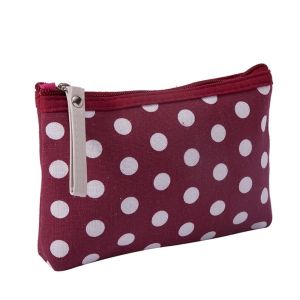 UNDATA Canvas Dot Makeup Bag Simple Skincare Storage Cosmetic Bag Small Fresh Portable Wash Bag Daily Storage