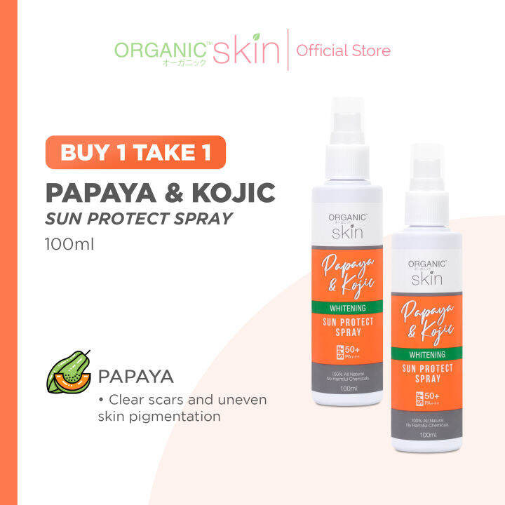 Organic Skin Japan Papaya Kojic Sunscreen spf50 Sunblock Face and