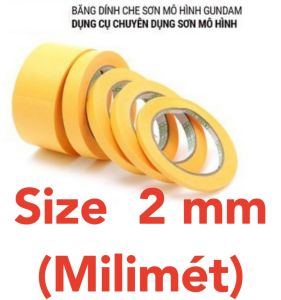 Băng keo Masking tape Băng keo che sơn giấy mỏng mềm đủ size